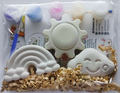 Rainbow, sun and cloud set